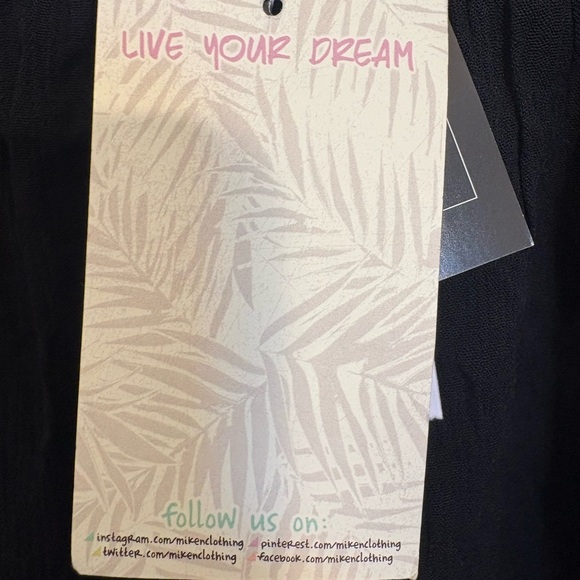 Miken Swim Cover Up Dress Women XS Black Embroidered Boho Beach Tunic - Picture 8 of 10